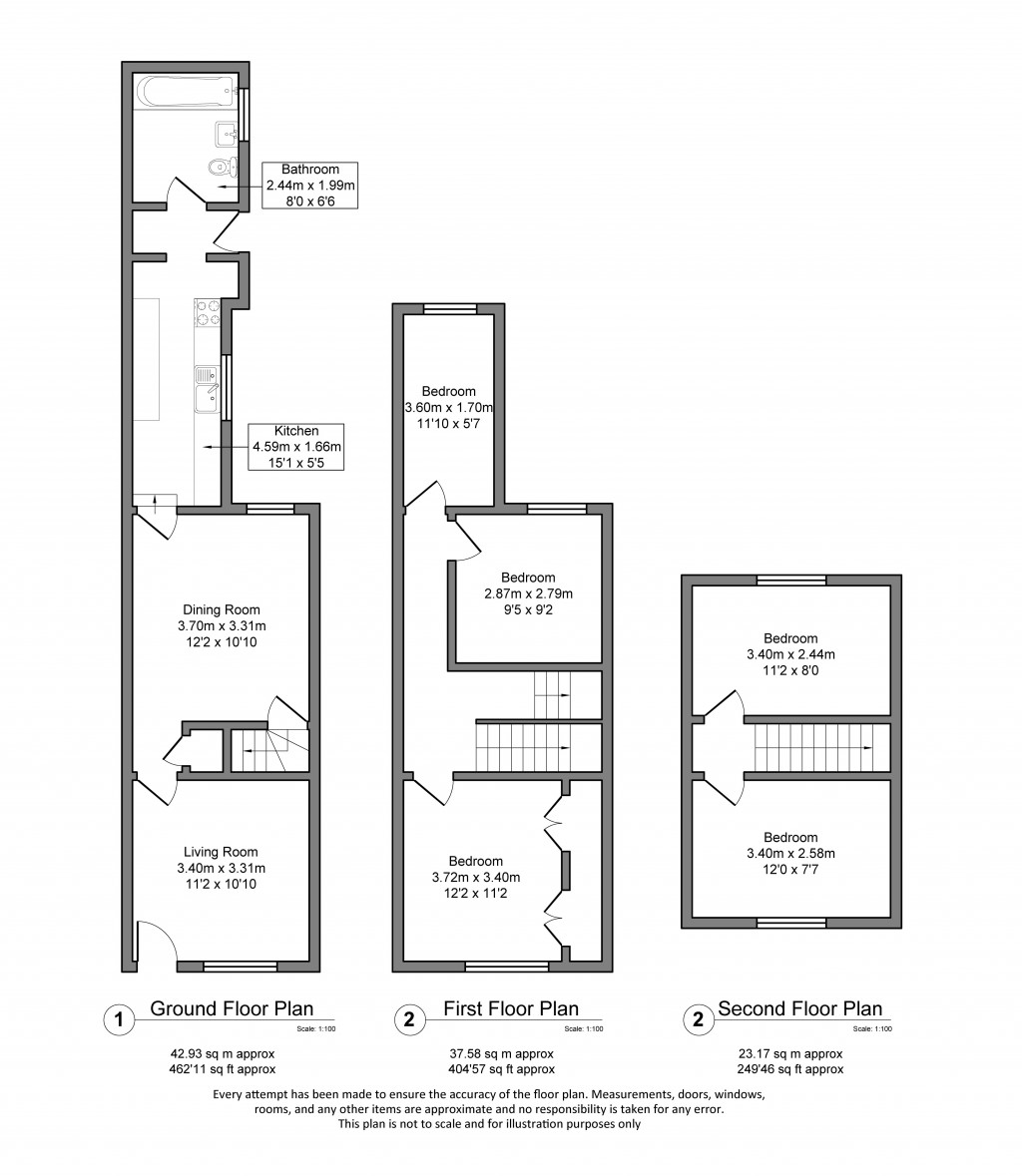 Floorplans For Grove Road, Leicester